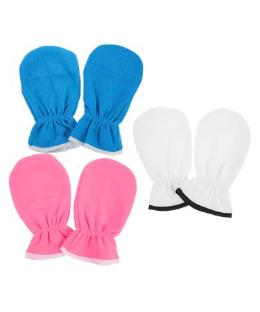 minkissy 3 Pairs Wax Hand Mask paraffin heated mitts thermal mitts paraffin Hand Foot Care paraffin hand mitts hand spa mitt disposable paraffin gloves mittens beauty wax heating fleece