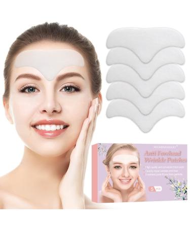 Forehead Wrinkle Patches Anti-Wrinkle Pads Facial Wrinkle Patches Forehead Patches for Wrinkles Anti Face Wrinkle Pads Overnight Smoothing Forehead Wrinkle Resistant Masks Pads for Men and Women 5Pcs 5 Count (Pack of 1)
