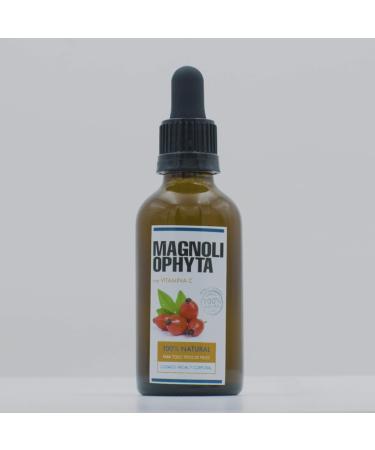 Magnoliophyta | Rose Hip Oil and Vitamin C | 50 ml | Face and Body | All Skin Types | Antioxidant and Regenerating Oil | Nourishes and Protects Skin | 100% Natural from Chile - Buy Online on GoSupps.com