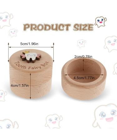 Lusofie Wooden 3D Carved Tooth Fairy Box - Cute Kids Lost Teeth Storage & Tooth Fairy Gifts - Buy Online on GoSupps.com