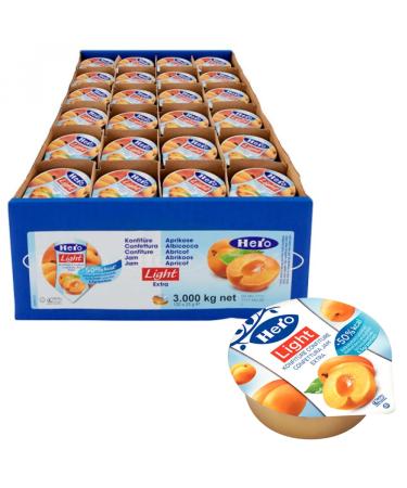 Light Extra Apricot Jam 120 aluminum trays of 25 g single serving