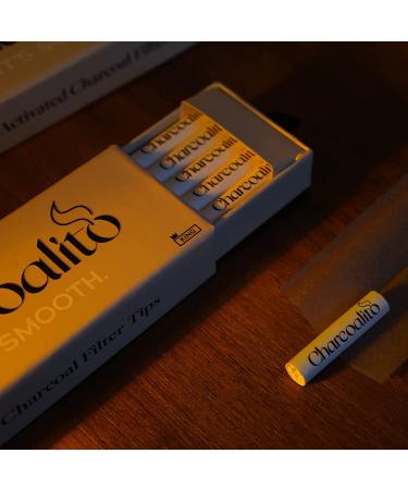 Charcoalito Activated Charcoal Filter Tips - King (8mm) | Natural Coconut Husk Charcoal | Smooth Flavor | Clog Resistant - Buy Online on GoSupps.com