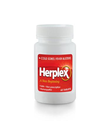 Herplex Premium Tablets | Helps Against Outbreaks & Cold Sores with No Side Effects | Helps to Quickly Ease & Reduce Symptoms of Cold Sore, & Fever Blisters | 60 Tablets 60 Count (Pack of 1)