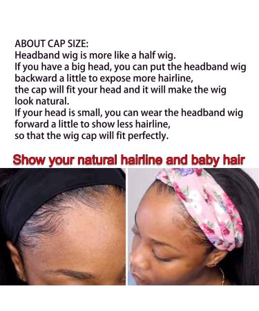 SWEETGIRL Short Curly Headband Wig for Black Women - Human Hair Pixie Cut 150% Density Natural Black 6 Inch - Glueless Water Wave Half Wig - Buy Online on GoSupps.com