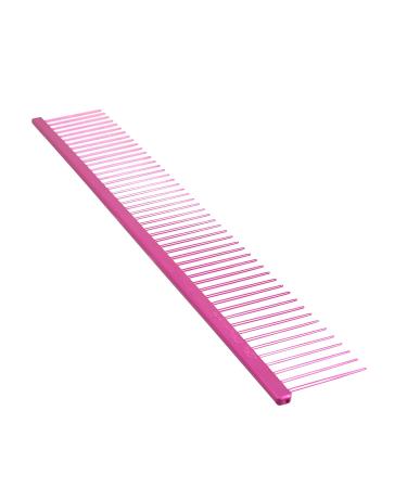 Chris Christensen 9in Coarse Poodle Butter Comb - Professional Grooming Tool with Rounded Corners - Solid Brass Spin and Steel Teeth - Pink - Buy Online on GoSupps.com