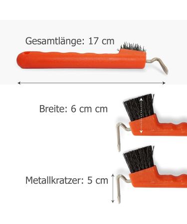Premium Hoof Pick for Horses Donkeys & Goats - Extra Sturdy Brush & Ergonomic Handle (Red) - International Shipping Available - Buy Online on GoSupps.com