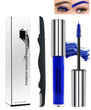 Lestpola Brow Gel liquid tinted eyebrow gel volumizing and filling the eyebrows highly pigmented eyebrow lifting makeup set for cosplay party 07 07 Blue
