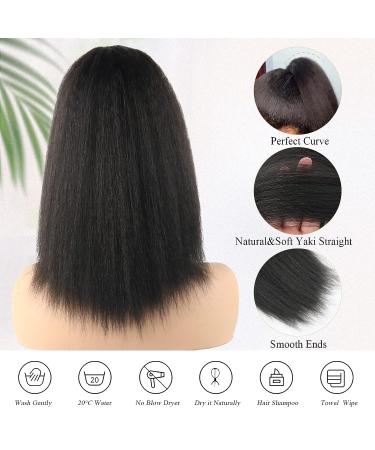 LEOSA 14 Yaki Straight Drawstring Ponytail for Black Women - Short Natural Black Hair Extension (14 Inch, Pack of 1, 1B) - Buy Online on GoSupps.com