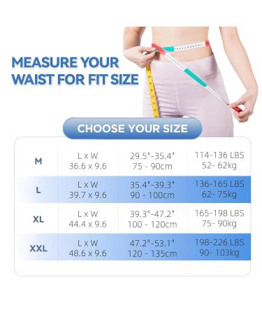 Back Brace for Lower Back Pain Relief - Decompression Lumbar Support Belt for Sciatica Herniated Disc & Scoliosis - Size L (Waist 39-41 - Buy Online on GoSupps.com