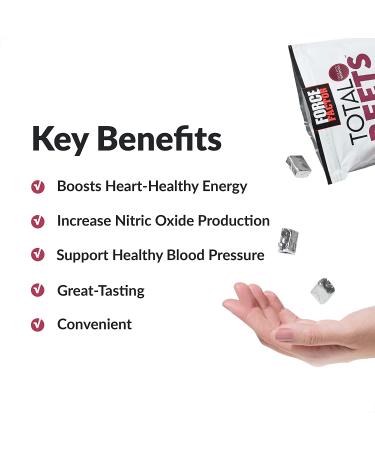 Total Beets Blood Pressure Support Supplement - Beet Chewables for Heart Health and Energy - 60 Chews - Buy Online on GoSupps.com