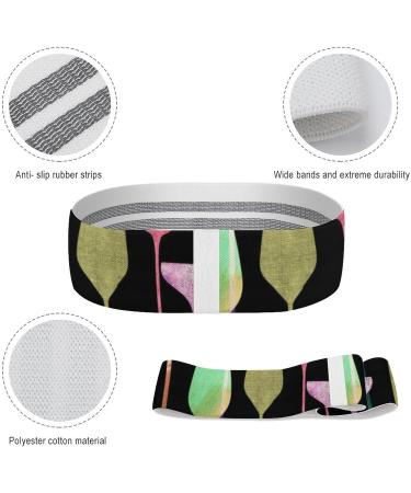 Colorful Wine Glasses Resistance Bands - Non-Slip Booty Yoga Straps for Physical Therapy | International Shipping - Buy Online on GoSupps.com