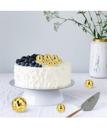 12pcs Disco Ball Cake Toppers 4 Sizes Golden Disco Theme Cake Toppers Disco Ball Cake Decorations Dessert Accessories for Birthday Cake 70s Theme Party Favor - Buy Online on GoSupps.com