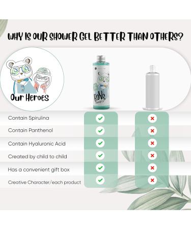 Amarina Boys Bodywash Shampoo Set - 200ml & 200ml | Gentle Cleanser for Kids | International Shipping - Buy Online on GoSupps.com