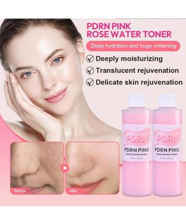 PDRN Pink Rose Water Toner Hydrating Soothing Facial Care with Hyaluronic Acid Barrier Support Even Tone Pore Refining Soft Glow Skin Alcohol-Free Formula for All Skin Types 8.45oz - Buy Online on GoSupps.com