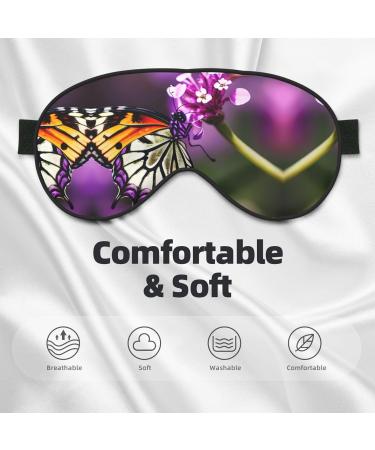 Purple Plum Butterfly Sleep Mask - Adjustable Breathable & Stylish Eye Mask for Comfortable Sleep - Buy Online on GoSupps.com