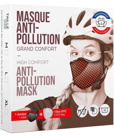 FROGMASK - Protective Mask - Anti-Pollen Mask - Anti-Pollution Mask - Bike - Motorcycle - Washable - Reusable - Grey - T - Buy Online on GoSupps.com