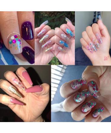 Holographic Nail Sequins Shapes Set - Butterfly, Hearts, Stars | Iridescent Glitter Flakes for Nail Art, Crafts, Makeup - 4 Boxes (Style A) - Buy Online on GoSupps.com