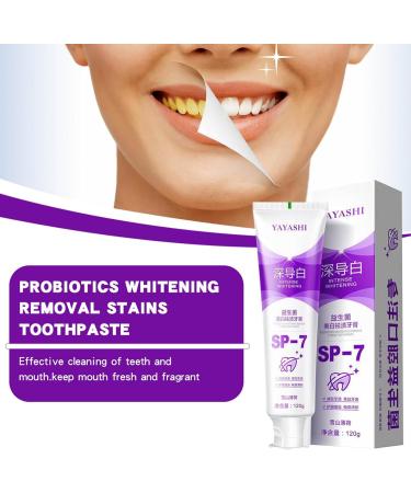 Yayashi SP-7 Probiotic Whitening Toothpaste - Lightening & Stain Removal (2PCs) | International Shipping Available - Buy Online on GoSupps.com