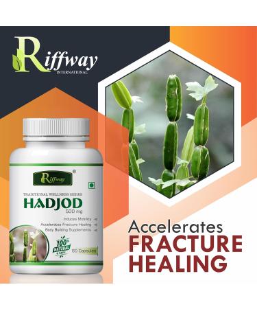 Riffway Hadjod Capsule: Bone & Joint Wellness Tablets - 60 Capsules - Buy Online on GoSupps.com
