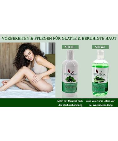 Dermawax Skin Care Set: Pre & Post Wax Treatment with Aloe Vera & Menthol - Removes Wax Residues - Buy Online on GoSupps.com