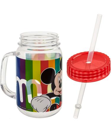 Buy All-Meine.de GmbH BPA-Free Drinking Cup with Straw & Cover - 420ml Young Motif Handle Cup - Transparent Plastic Drinkware - Buy Online on GoSupps.com