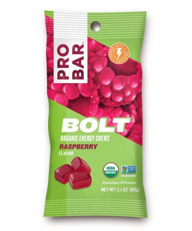 PROBAR Bolt Organic Energy Chews Raspberry 2.1 oz (Pack of 12)