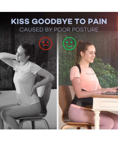 Omples Posture Corrector for Women and Men - Small Size (26-33 inch waist) - Back Brace for Body Correction and Neck Pain Relief - Shoulder Support Trainer - Patent Pending - Pack of 1 - Buy Online on GoSupps.com