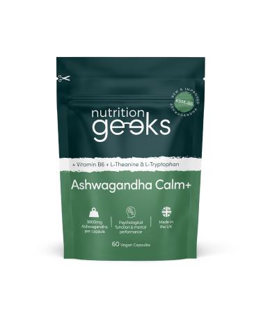 Ashwagandha KSM 66 Complex - 3000mg Enhanced with Amino Acids & Vitamin B6 for Sleep Aid & Calm (2 Month Supply) - Capsules with 250mg Extract Upgraded Formula - Vegan Made in UK