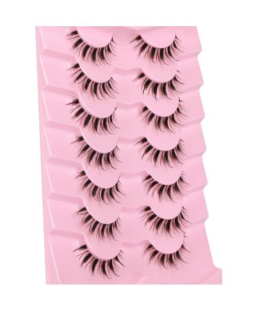 Manga Lashes Natural Look Faux Mink Soft Wispy Tapered End Reusable False Eyelashes - 7 Pairs - Buy Online on GoSupps.com