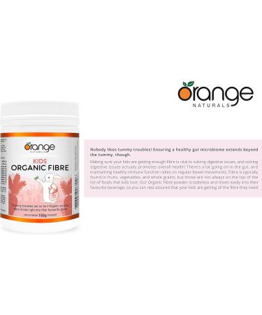 Orange Naturals - Kids Organic Fibre - 150g Powder - Supports Healthy Gut - Promotes Overall Health - Kids Friendly - Tasteless & Mixes Easily - Buy Online on GoSupps.com