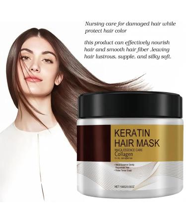 Collagen Hair Treatment for Women Collagen Hair Mask Essence for Dry Damaged Hair Hair Gain Mask for Dry Hair Keratin Hair Mask Deep Repair Conditioner Hair Masks Hair Repair Nourishing Masks - Buy Online on GoSupps.com