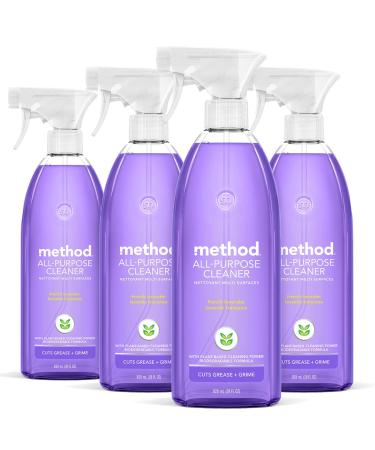 Method All-Purpose Cleaner Spray, Plant-Based and Biodegradable Formula Perfect for Most Counters, Tiles, Stone, and More, French Lavender, 28 oz Spray Bottles, 4 Pack, Packaging May Vary 28 Fl Oz (Pack of 4)
