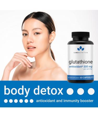 Premium Reduced Glutathione 500mg Capsules - Antioxidant & Liver Detox Support - Buy Online on GoSupps.com