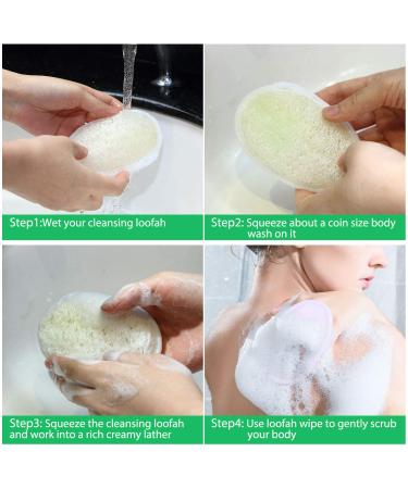 24-Piece Exfoliating Loofah Pad Set for Shower & Spa - Natural Body Scrubber Brush for Men and Women - Buy Online on GoSupps.com