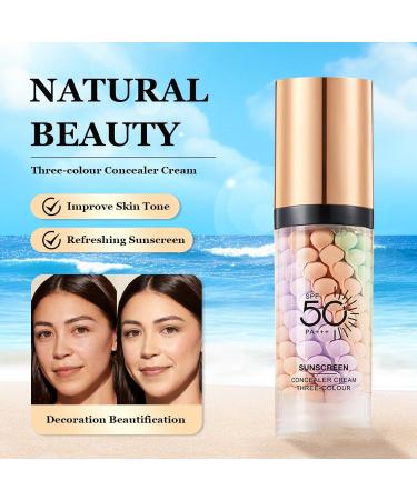  Ceboic 3 in 1 Makeup Primer with SPF 50 One Step Color Corrector Primer Moisturizing Makeup Base Oil Control Pore Minimizer & Skin Tone Correction Cream - Buy Online on GoSupps.com