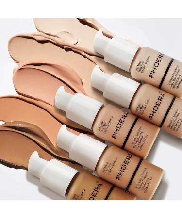 PHOERA 2PCS Foundation Liquid Foundation Foundation Full Coverage Long Lasting Perfect 30ml Matte Oil-Control Concealer 6 Colors Optional Great Choice and Gift (#102 Nude 60ml) 60 ml (Pack of 1) #102 Nude - Buy Online on GoSupps.com