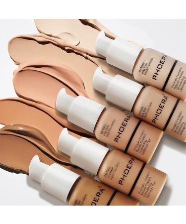 Fond de teint Full Coverage correcteur de teint Full Coverage Flawless Cream lisse durable 30 ml 24HR Matte Oil Control (102# Nude) - Buy Online on GoSupps.com