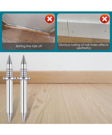 Seamless Nail 200 Pieces Double-Headed Nails Nail for Skirting Boards without Marks Invisible Safety Screws with Double Head Nails with 2 Nail-Specific Sleeve Tools - Buy Online on GoSupps.com