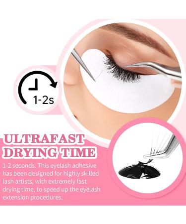 Extra Strong Eyelash Extension Glue | 1-2 Sec Drying | 7-9 Weeks Retention | NonToxic Formula | Low Fume | Semi Permanent Extensions - Buy Online on GoSupps.com