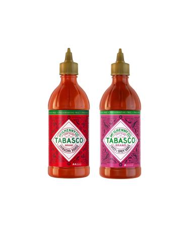 Tabasco Sriracha Sauce 256Ml & Tabasco Sweet & Spicy Pepper Sauce 256Ml. Ideal for meats chips BBQs and as a dipping sauce.
