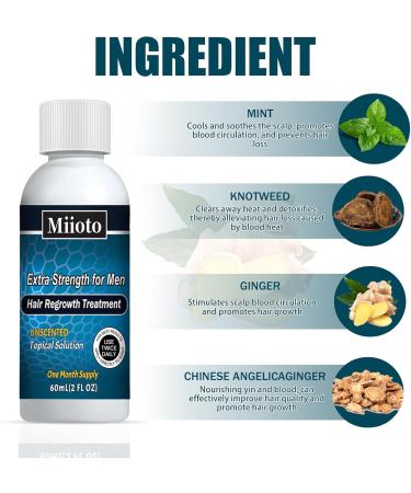  Miioto Miioto Hair Growth Serum Anti-Hair Loss for Men Hair Loss Very Fast Hair Growth Hydrates Roots and Regrowth - Buy Online on GoSupps.com