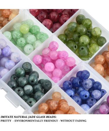 8MM Glass Beads for Jewelry Making Kit - Imitation Jade Bracelets DIY Set - Buy Online on GoSupps.com
