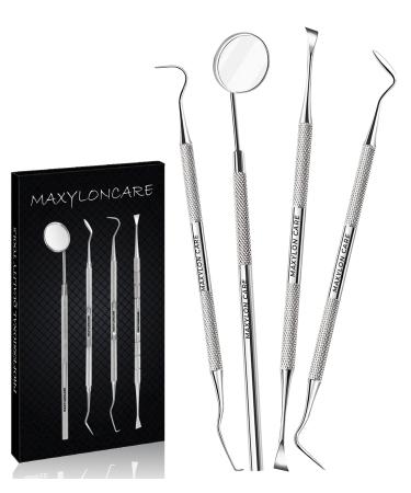 Dental Pick Tools Tooth Picks Stainless Steel Dental Teeth Whitening and Cleaning Oral Care Kit Professional Hygiene Tool Set with Tooth Scraper