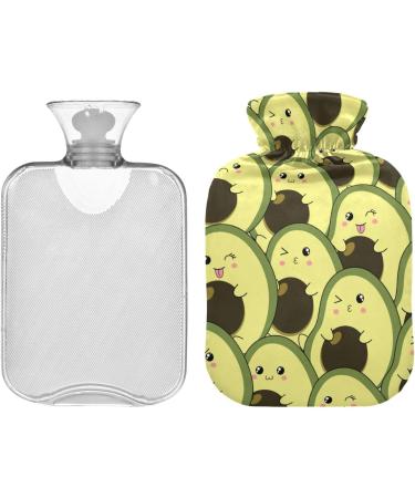 YOUJUNER Avocado Hot Water Bottle - 1L Cute Pattern Cover for Comfort & Warmth | Best Bed Bottle for International Shipping - Buy Online on GoSupps.com