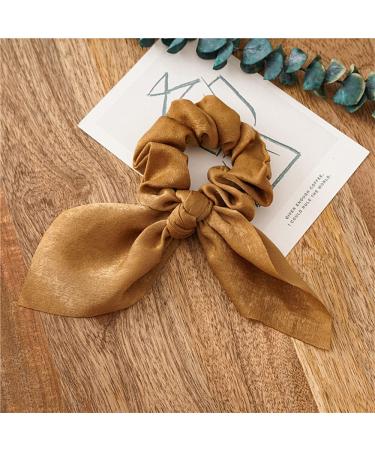 Satin Hair Ties Scrunchies, 6 Pcs Hair Bands - Classic Color Silk Elastic Bracelets for Women & Girls | Ponytail Holders & Hair Accessories - Buy Online on GoSupps.com