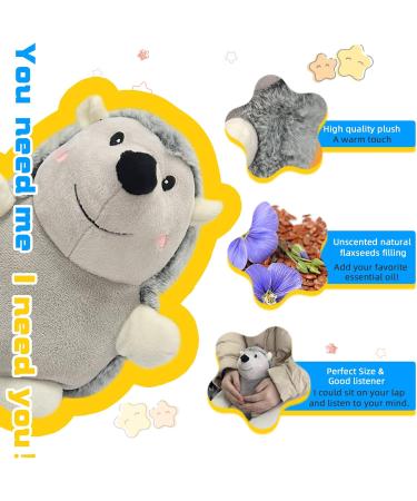 Grey Microwavable Weighted Stuffed Animal Heating Pad - Heatable & Unscented - Buy Online on GoSupps.com