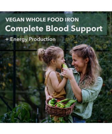 PlantFusion Vegan Iron Supplement for Women & Men - Gentle Plant-Based Iron with Vitamin C Methyl B12 Folate - Non-Constipating Wholefood Iron Pills for Energy Anemia & Blood Support 60 Capsules Iron Blood Support - Buy Online on GoSupps.com