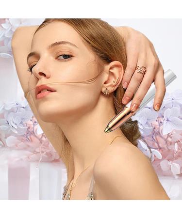 Rechargeable Electric Eyebrow Hair Remover with LED Light - Painless Trimmer for Women - White - Buy Online on GoSupps.com