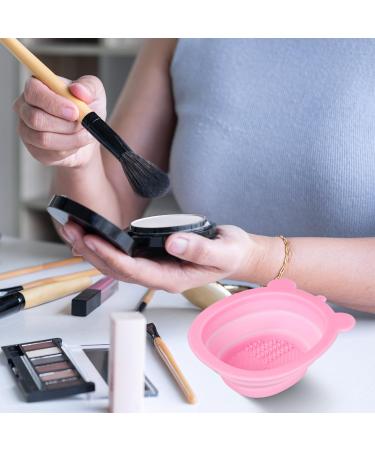 Acooruiteng Makeup Brush Cleaner Mat Foldable Silicone Makeup Brush Cleaning Mat Portable Makeup Brush Cleaning Pad Makeup Brush Cleaning Bowl for Makeup Brush Makeup Sponge Powder Puff Pink - Buy Online on GoSupps.com