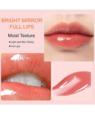 Hydrating Lip Glow Oil | Moisturizing Plumper Gloss | Tinted Lip Balm for Dry Lips (Cherry) - No-Sticky Formula - Buy Online on GoSupps.com